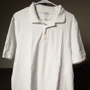 Croft & Barrow White Short Sleeve Polo - LARGE